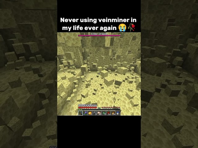 Never Using Veinminer Again 😭🥀 #minecraft