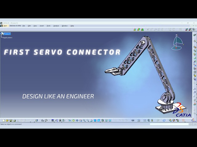 First Servo Connector – Small Arm Robot | CATIA V5 Design Series