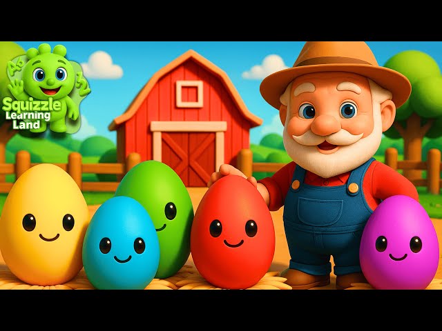 Old MacDonald Had A Farm (Which Egg is the Lamb Inside?) - Learning Colors | Kids Educational Song