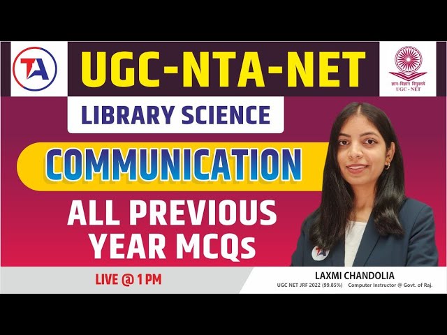 UGC NET Library Science Communication Previous Year Questions | UGC NET 2023 | Library Science MCQs