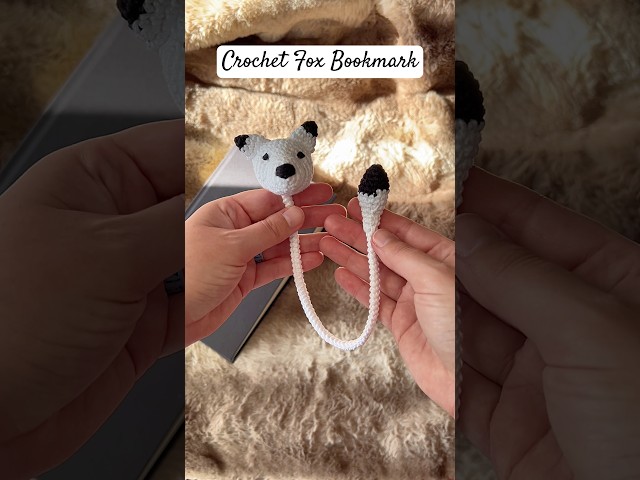 🖤🦊 Crocheted Fox Bookmark