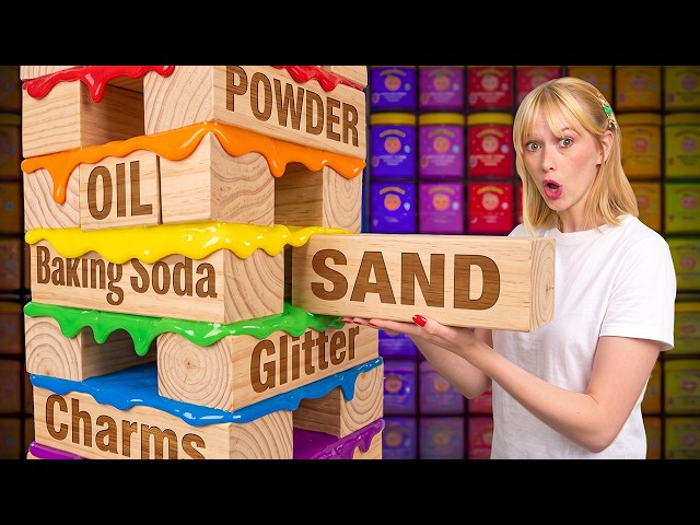 EXTREME GIANT JENGA SLIME CHALLENGE