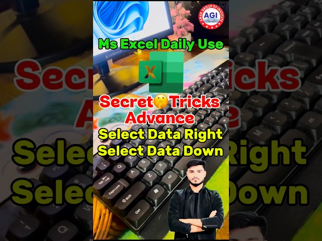 Stop Scrolling! 🤫 Secret Excel Shortcuts to Select Data Faster