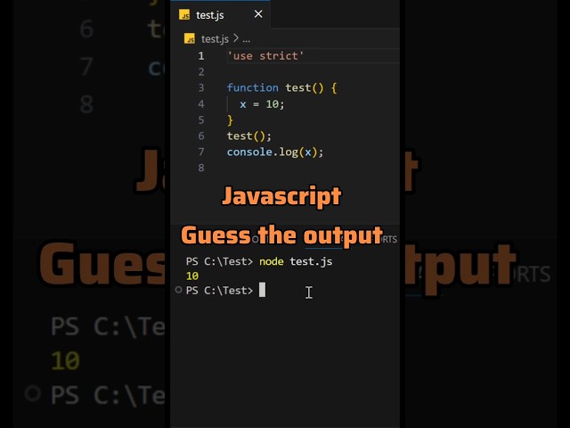 Javascript guess the output interview question #javascriptinterview