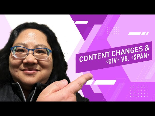 Coding for Beginners: Recap #5—How to Identify Content Changes and Div vs Span