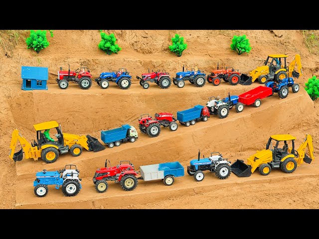 Mini tractor trolley parking video | jcb tractor video | jcb cartoon | tractor gadi 