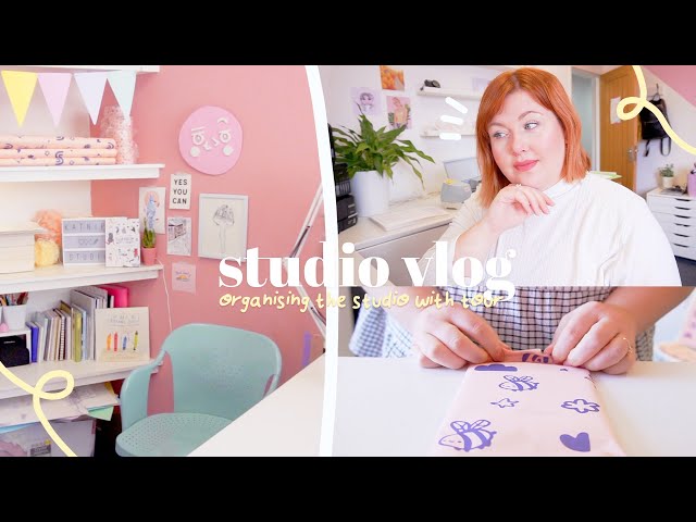 STUDIO VLOG (•́ε•̀) ~ Organising the Studio & Tour, Packing Etsy Orders, New Stationery & Packaging
