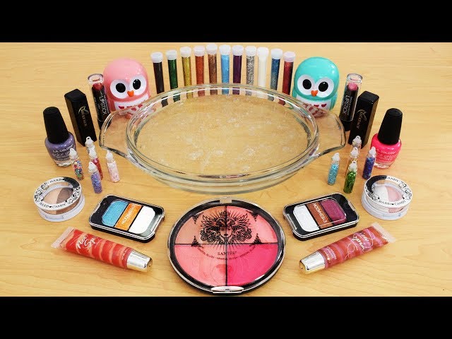 Mixing Makeup, Glitter and Mini Glitter Into Clear Slime ! MOST SATISFYING SLIME VIDEO ! Part 3