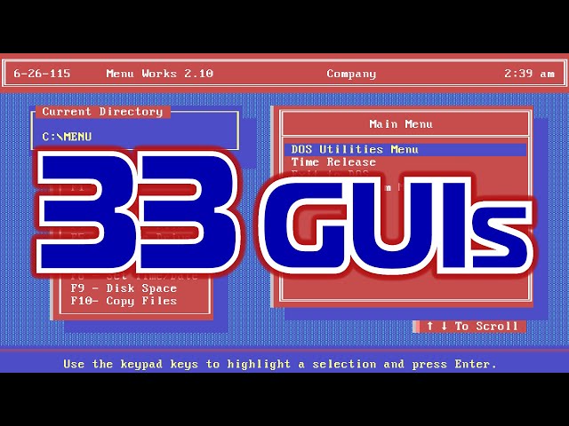 ALL DOS GUIs in 10'