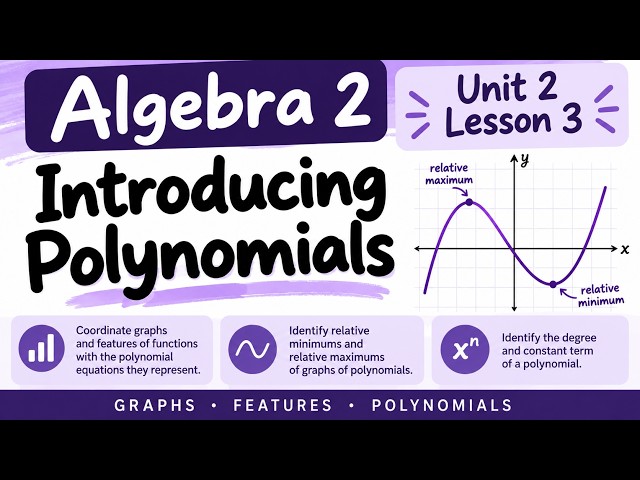Algebra 2 Unit 2 Lesson 3 Introducing Polynomials