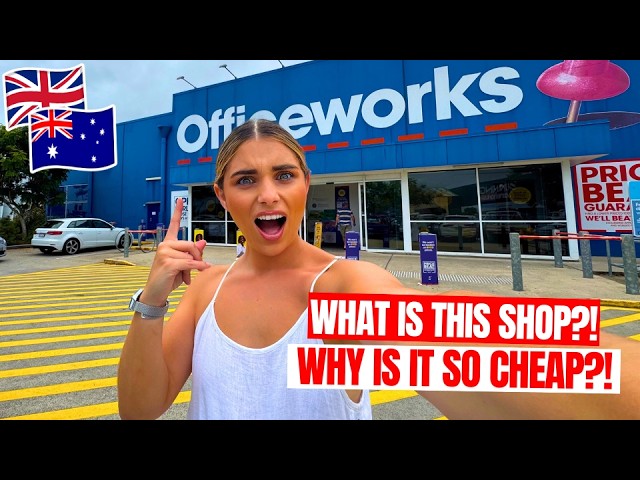 Brits explore Australia's Officeworks | FIRST IMPRESSIONS!