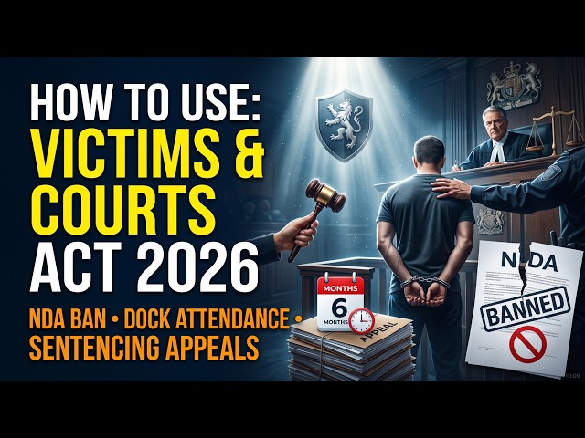 How to Use the Victims and Courts Act 2026: NDAs Banned, Dock Attendance & Sentencing Appeals