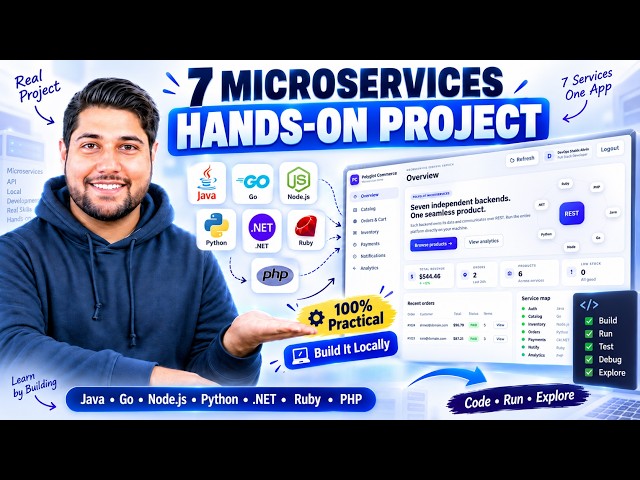 7 Microservices Hands-On DevOps Project | Built with 7 Programming Languages