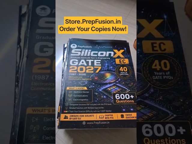 PrepFusion GATE PYQ Books Unboxing #gate #pyq #vlsi #rank