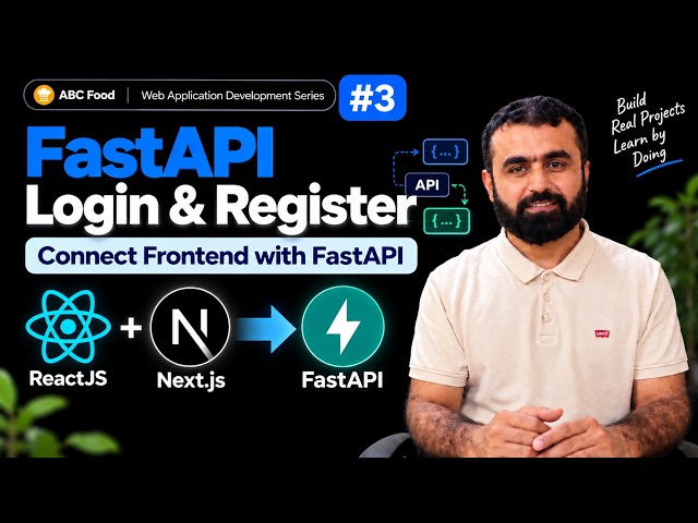 Build a FastAPI Backend for Next.js | Login & Register | ABC Food #3