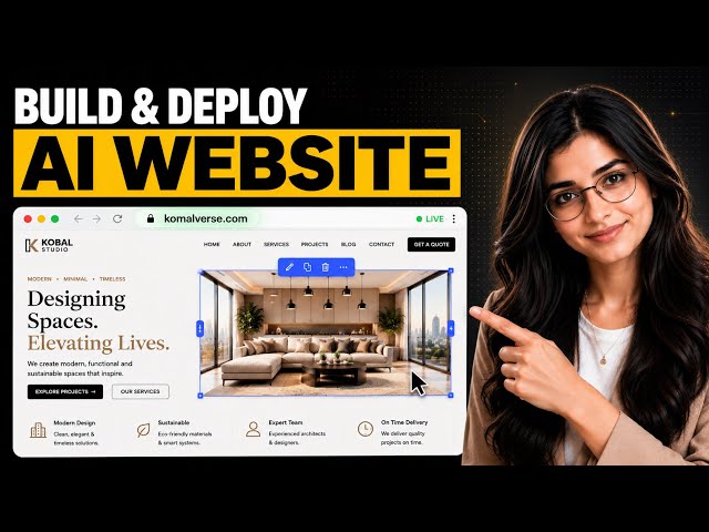 Build & Deploy AI Website to a Custom Domain + Edit It LIVE | Google AI Studio