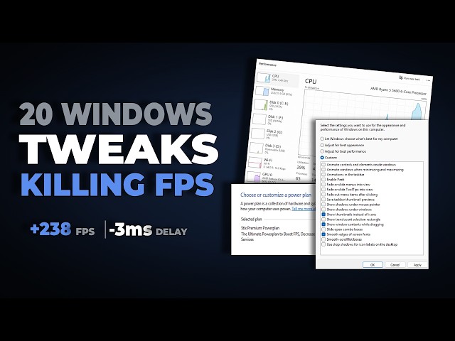 20 Windows Tweaks KILLING Your FPS & Input Delay