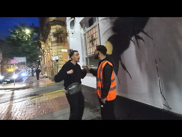 MANCHESTER: TEMPERS ERUPT HE WAITED OUTSIDE FOR HIM