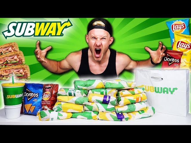 I ATE EVERY SUB ON THE SUBWAY MENU! (FULL MENU CHALLENGE)
