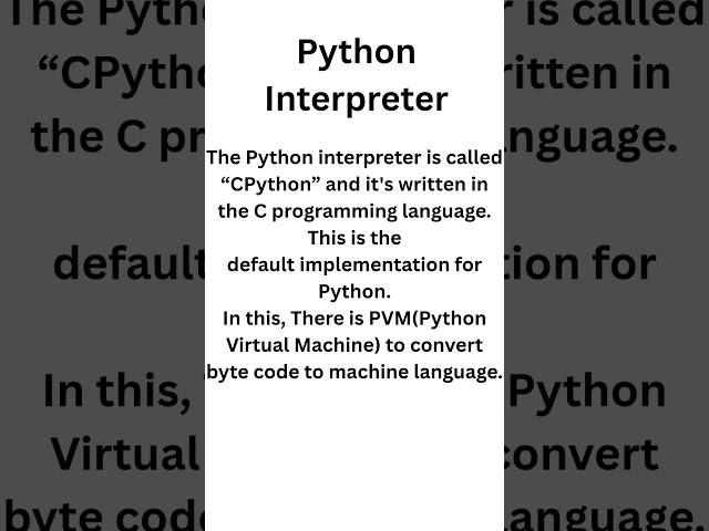 what is python interpreter?