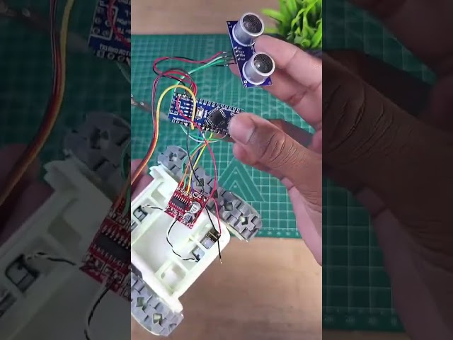 DIY Smart Obstacle Avoiding Robot tank | Arduino Project | #azanmemon #viral #robotkit #robotbuild