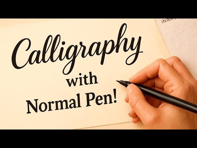 Calligraphy for beginners with normal Pen🖊️ || easy to beginners step-step for calligraphy