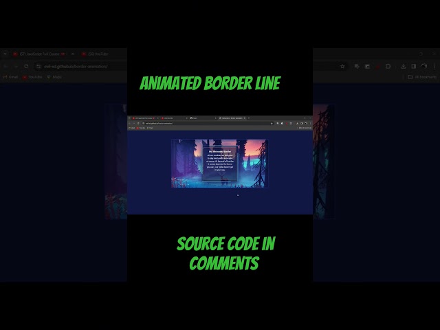 Animated Border line. Comment for Source code. #coding #code #youtube #youtubeshorts #shorts #short