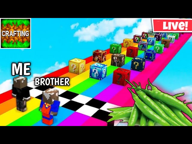 Crafting And Building Live | Lucky Block Race | Vizag OP