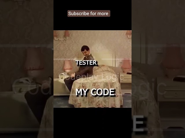 Coder: Code ready 😎Tester: Challenge accepted 💀😂#Coding #Testing#CoderLife#FunnyReels #TechHumor#fyp