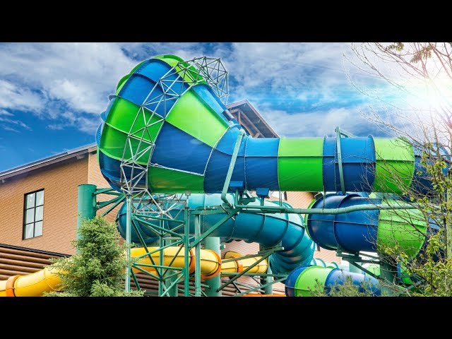 Great Wolf Lodge Poconos - Double Barrel Drop | Tantrum Funnel Waterslide Onride