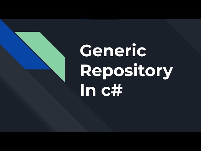 Generic repository pattern in c#