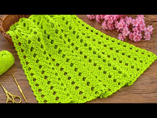 WOW!❤️Easy & Beautiful Crochet Stitch! Beginner Friendly | Stunning 3D Blanket Pattern