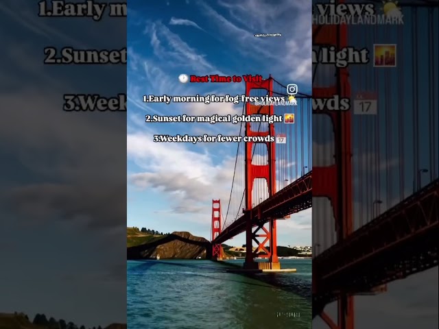 ✨ Discover the magic of the **Golden Gate Bridge** — San Francisco’s most iconic landmark!