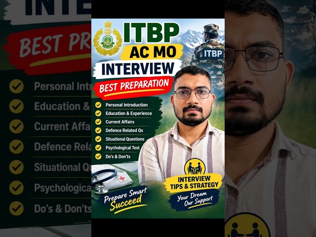 Itbp capf mosb ac mo interview #shorts