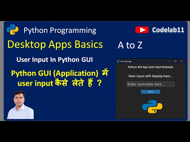 How to Take User Input in Python GUI | Python GUI User Input Explained | Tkinter & CustomTkinter
