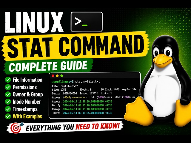 Linux Stat Command Tutorial in Hindi | File Information, Permissions & Inode Explained
