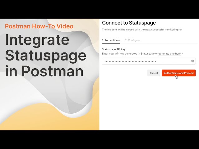 Integrate with Statuspage in Postman