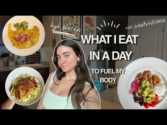What I eat in a day to feel good🌱 high protein | no restrictions