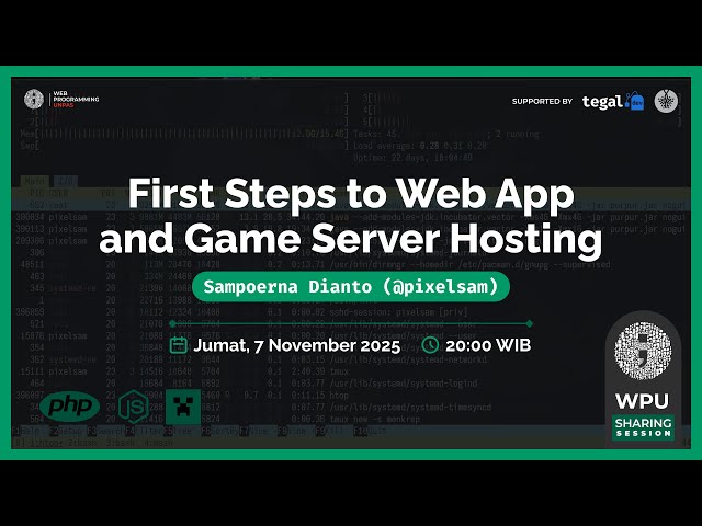 Spill Cara Hosting Web & Game Server, Biar Project Gak Cuma Nongkrong di Local | WPU Sharing Session