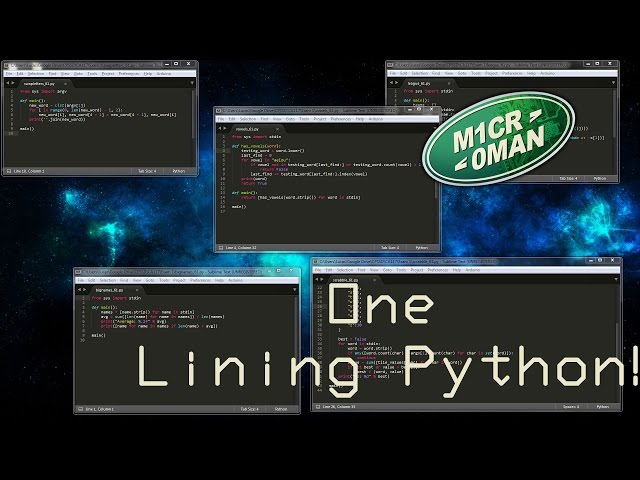 Pythonic One Line Wonders
