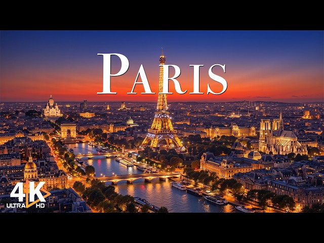 Paris Night 4K 🇫🇷 | Eiffel Tower, Seine River & City Lights ✨