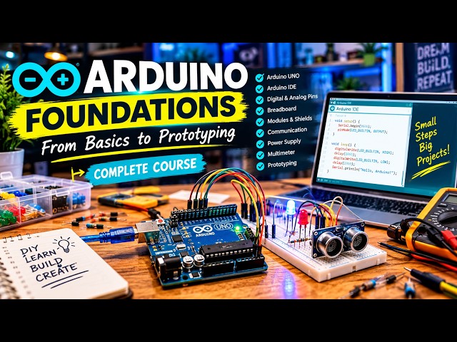 Arduino COMPLETE Course 2026 – Learn Arduino from ZERO to Real Prototypes! 🔥