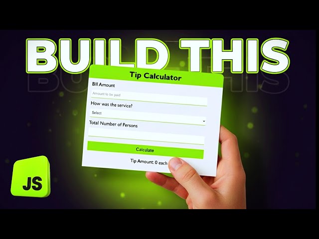 Build Tip Calculator Using HTML, CSS & JS | Beginner Friendly Project 🔥