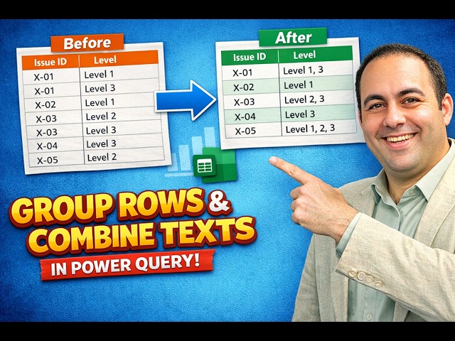 Group Rows and Combine Text Values in Power Query