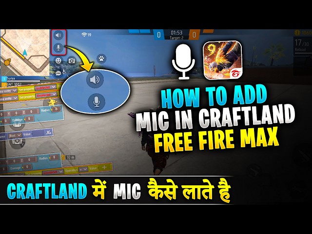How To Add Mic In Free Fire Craftland | Craftland Me Mic Kaise Laye | Free Fire Craftland Mic Script