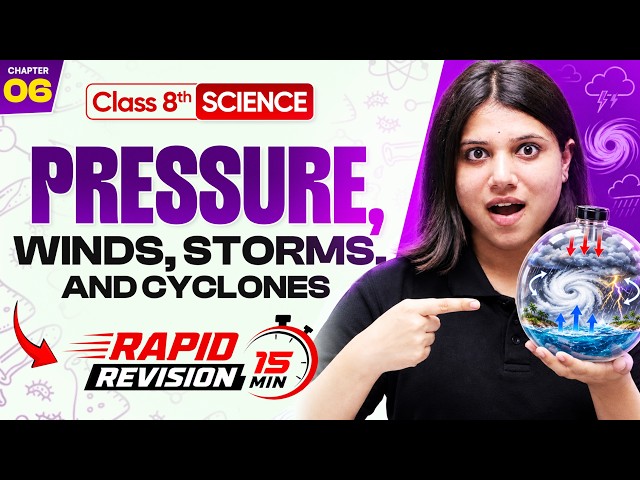 Wind, Storms and Cyclones | Class 8 Science | Chapter 8 | Rapid Revision | 15 Minutes⚡