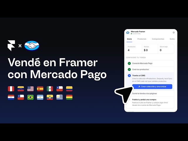 Vendé en Framer usando Mercado Pago | Tutorial completo del plugin Mercado Framer