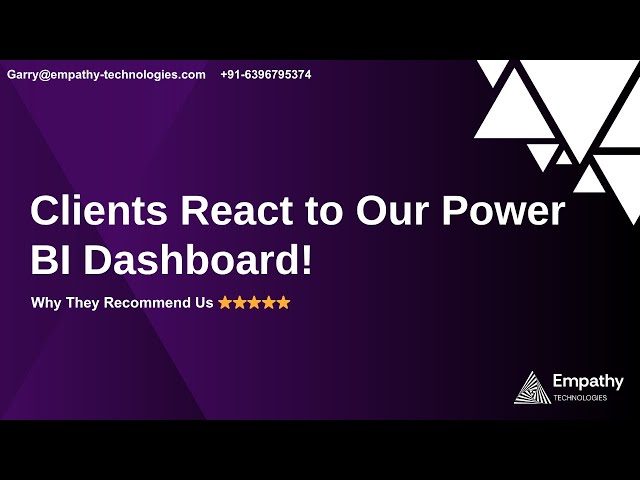 Clients React to Our Power BI Dashboard! 🔥 | Empathy Technologies