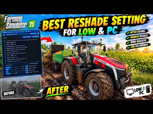 FS25 ReShade Tutorial | Best Graphics Settings for Low PC 
