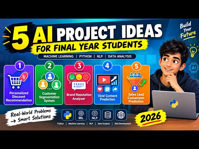 5 AI-Based Final Year Project Ideas | Machine Learning Projects for Students